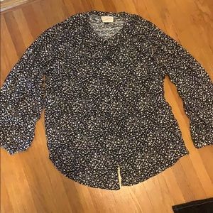Black Floral Blouse